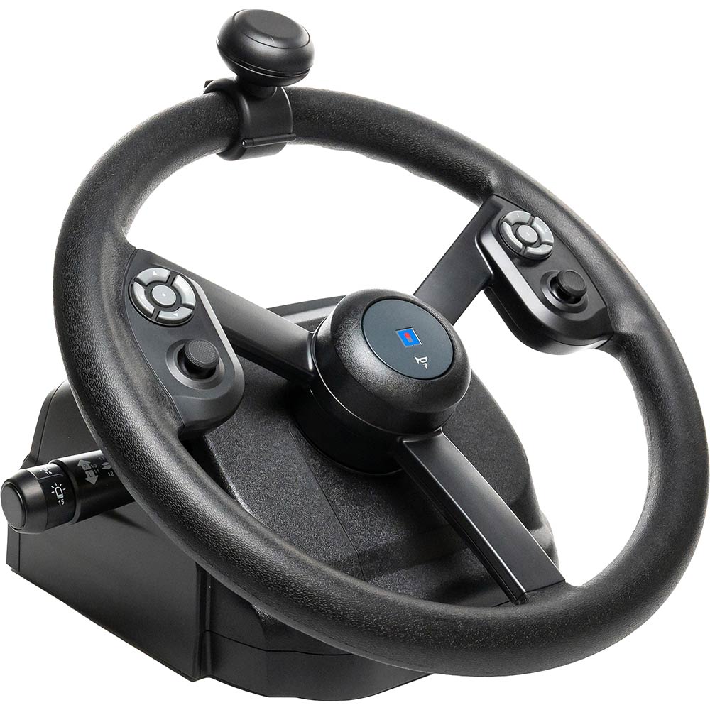 Игровая система  HORI Farming Venicle Control System Simulator (HPC-043U) Дополнительно прорезиненный руль с ручкой, установленной под углом 40° и возможностью поворота на 900°; с тремя педалями, включая акселератор, тормоз и сцепление