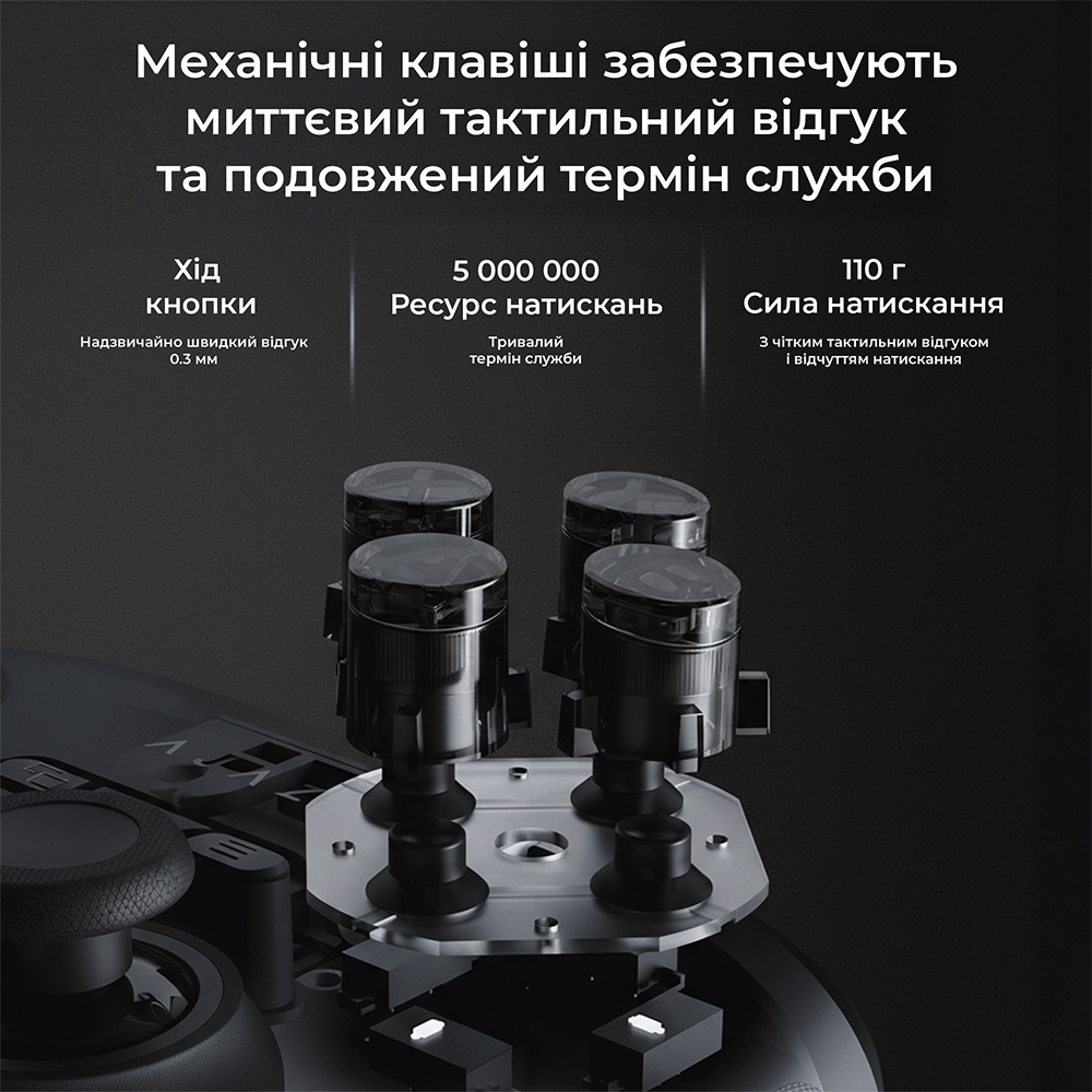 Покупка Геймпад AJAZZ GP100 2.4G/BT/USB RGB Black (GP100-B)