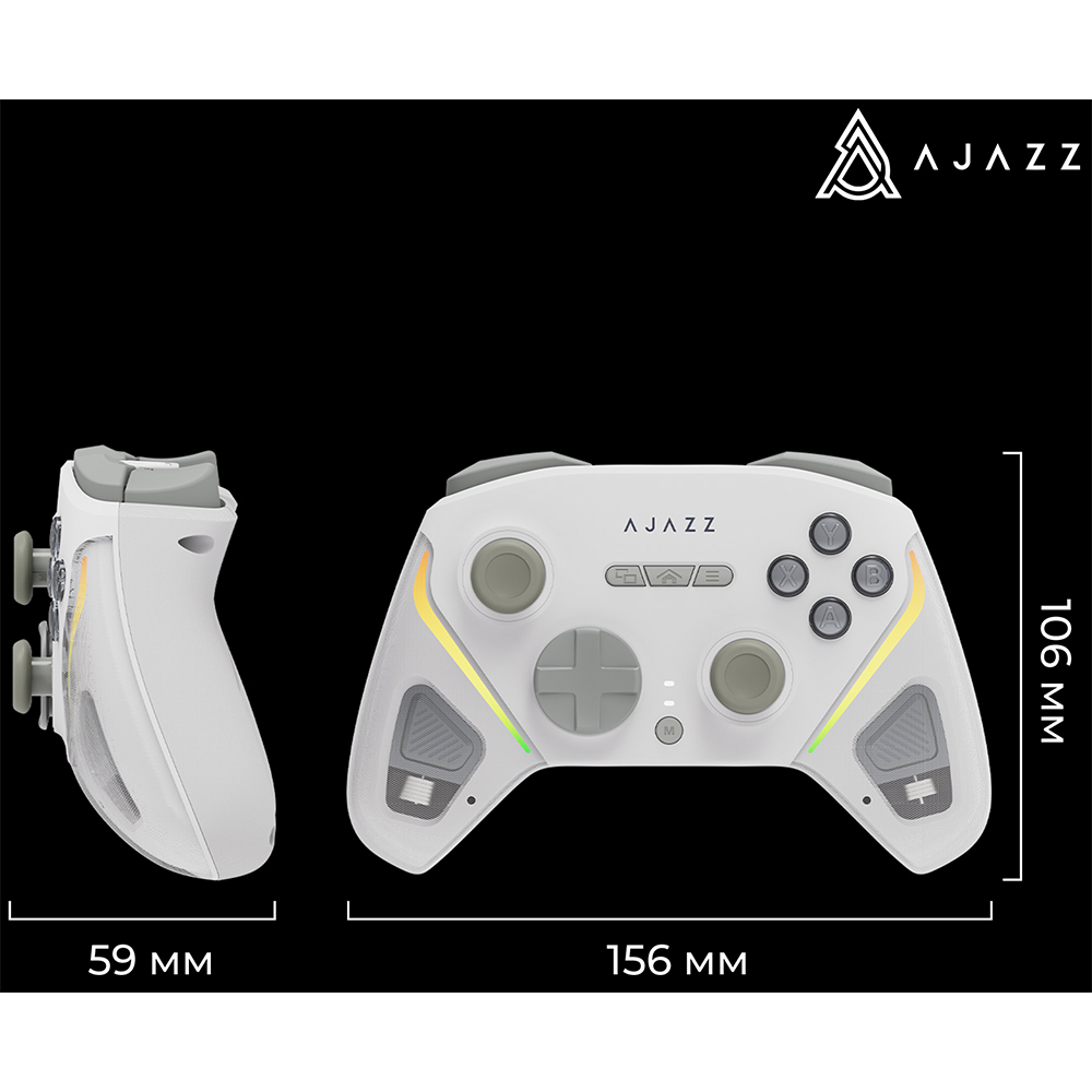 Обзор Геймпад AJAZZ GP100 2.4G/BT/USB RGB White (GP100-W)