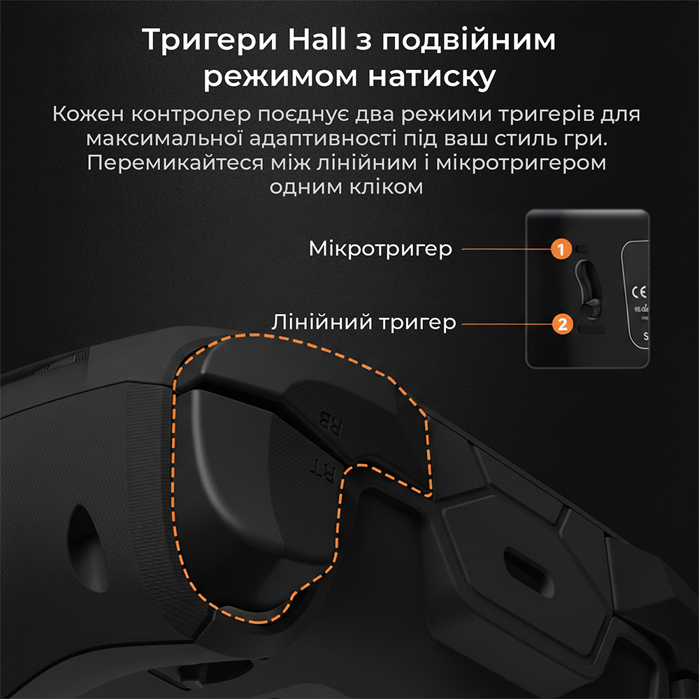 Изображение Геймпад AJAZZ GP100S 2.4G/BT/USB RGB Black (GP100S-B)