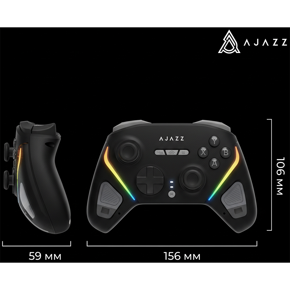 Фото 16 Геймпад AJAZZ GP100S 2.4G/BT/USB RGB Black (GP100S-B)