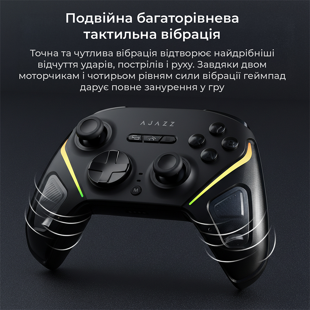 Покупка Геймпад AJAZZ GP100S 2.4G/BT/USB RGB Black (GP100S-B)