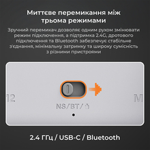 Геймпад AJAZZ GP100S 2.4G/BT/USB RGB White (GP100S-W)