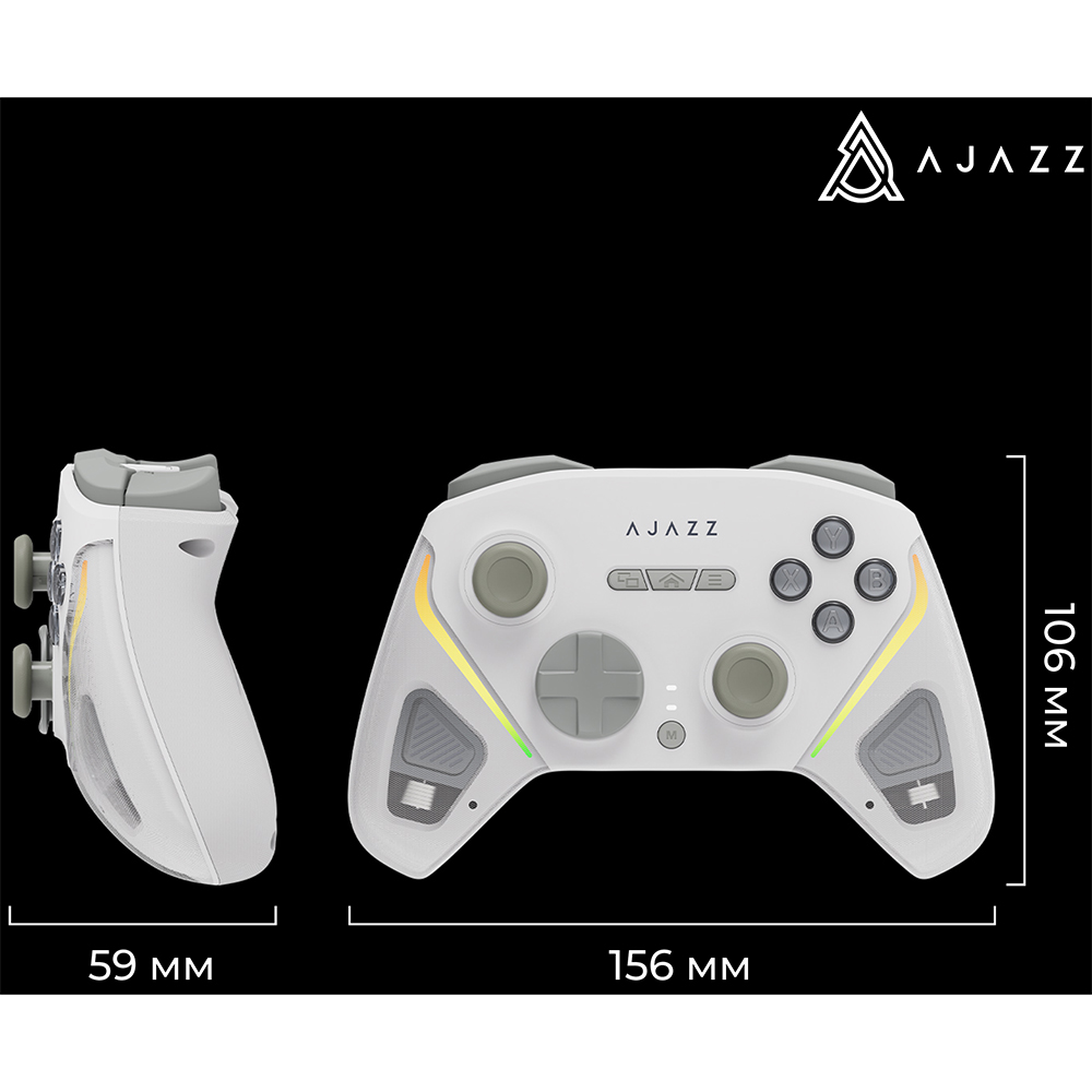 Фото 14 Геймпад AJAZZ GP100S 2.4G/BT/USB RGB White (GP100S-W)