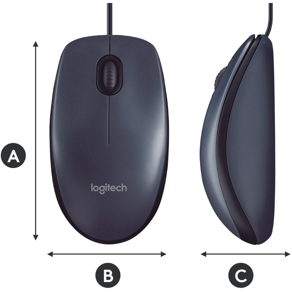 Фото Миша Logitech B-100 Optical Mouse black (910-003357)