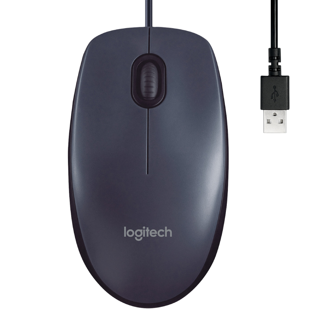 Миша Logitech B-100 Optical Mouse black (910-003357) Дротове підключення USB