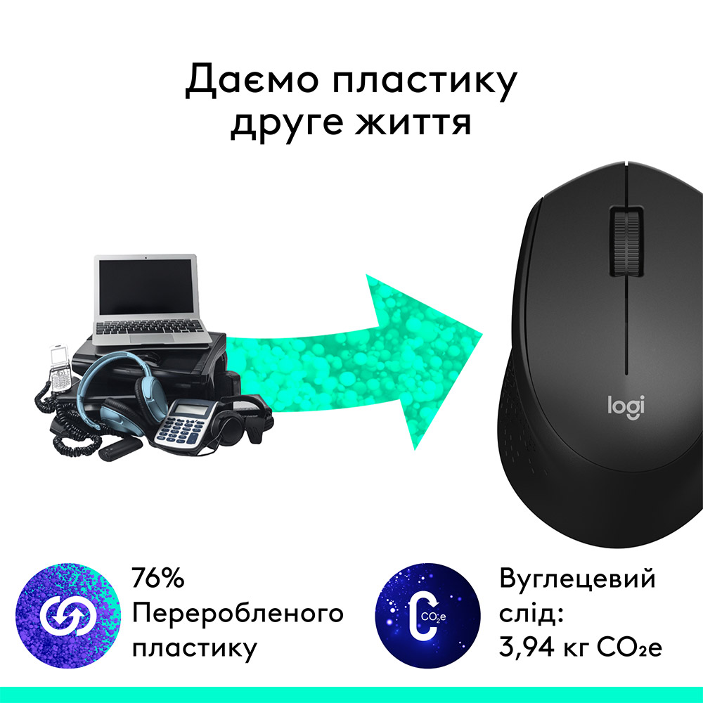 Зовнішній вигляд Миша LOGITECH M280 Black (910-004287)