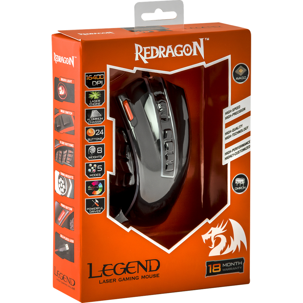 Миша DEFENDER REDRAGON Legend (70389) Розподільча здатність сенсору 16400