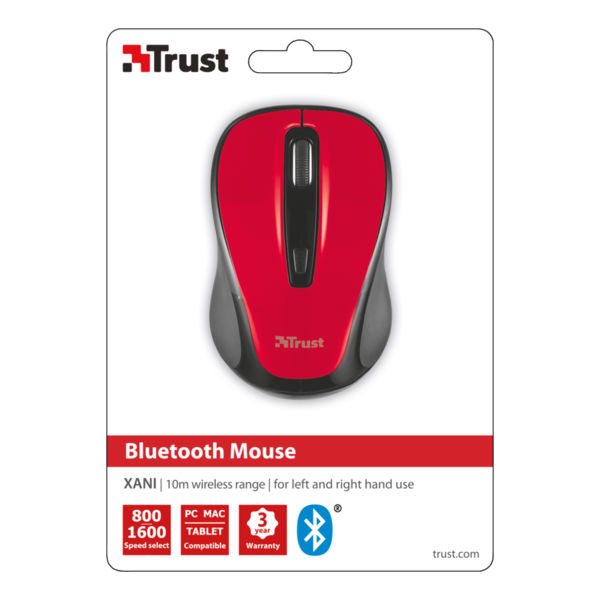 Миша TRUST Xani Bluetooth Optical Mouse Розподільча здатність сенсору 1600