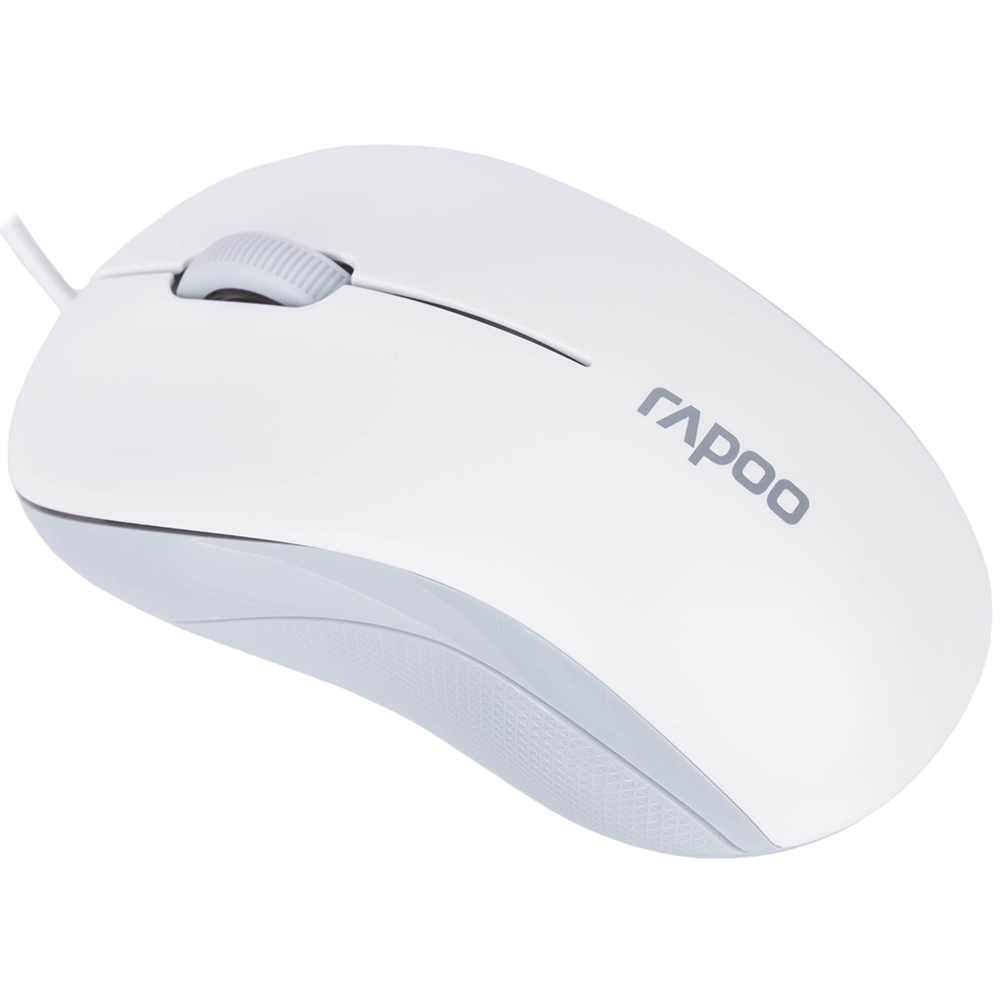 Миша RAPOO N1130-Lite White (59064) Дротове підключення USB