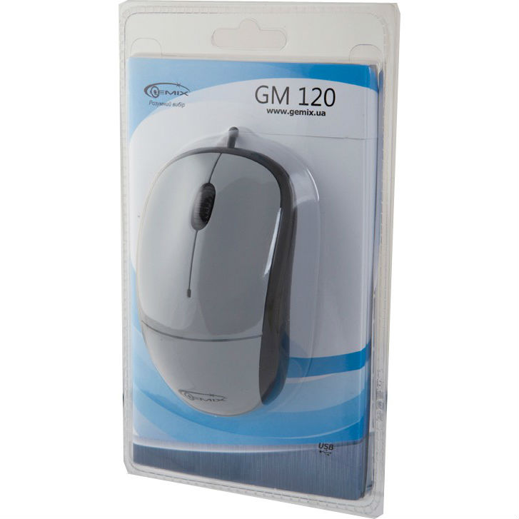 Миша GEMIX GM120 grey Тип сенсора оптичний