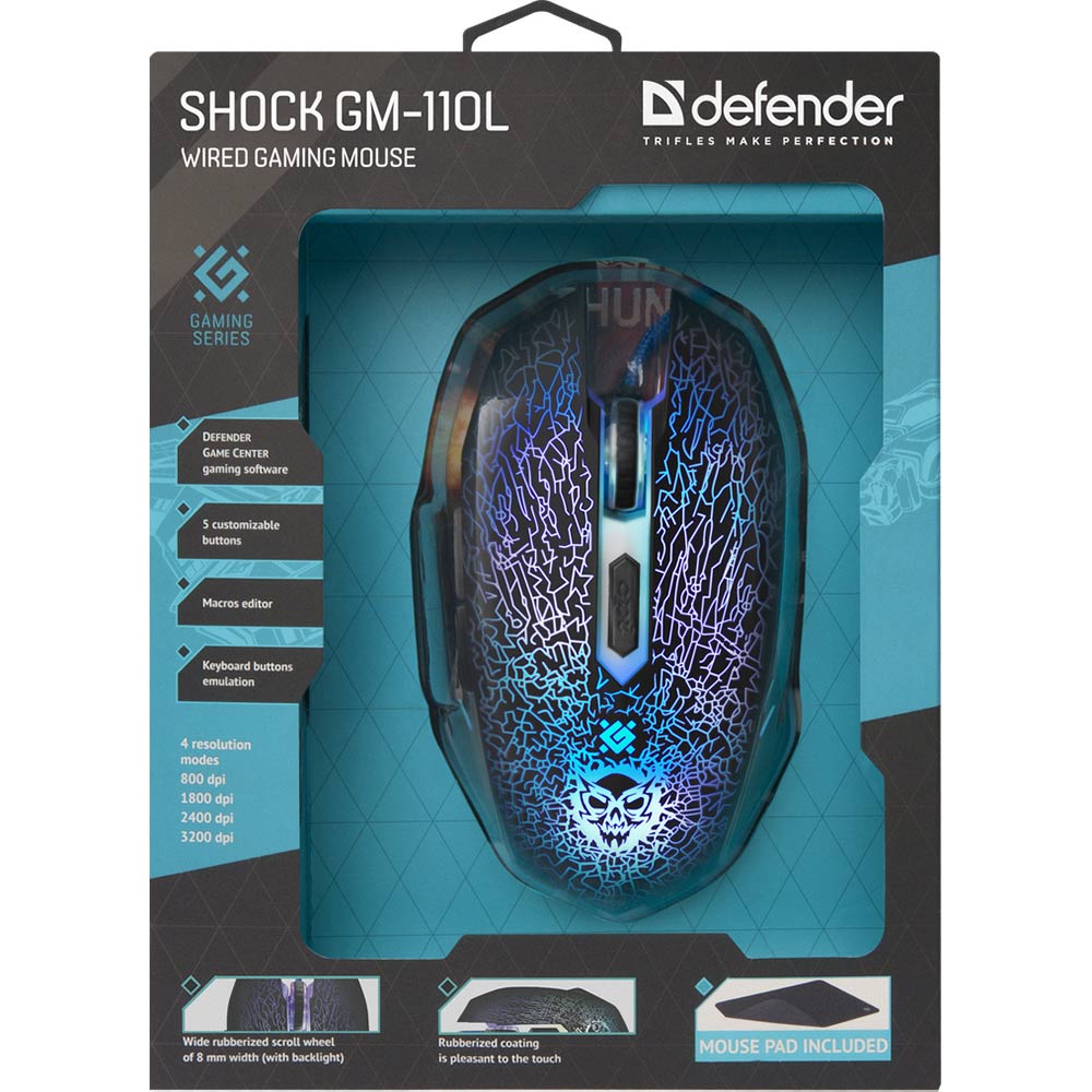 У Фокстрот Миша DEFENDER Shock GM-110L + килимок (52110)