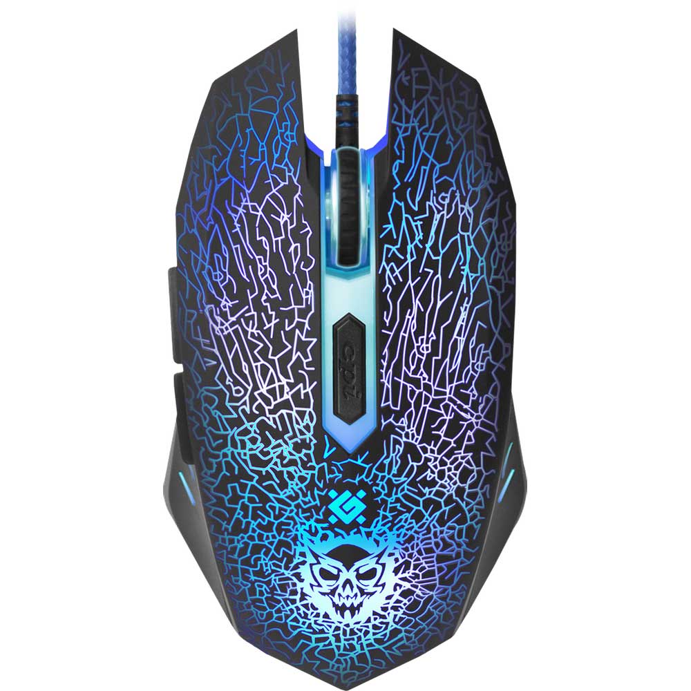 Миша DEFENDER Shock GM-110L + килимок (52110) Дротове підключення USB
