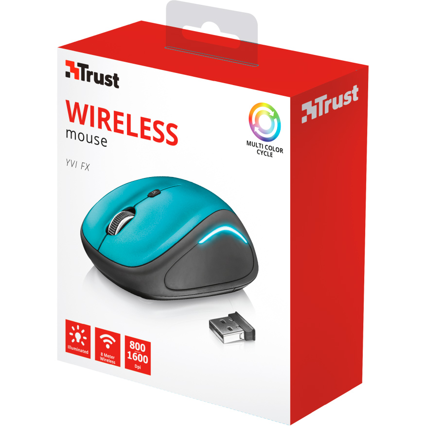 Мышь TRUST Yvi FX wireless mouse blue (22334) Тип сенсора оптический