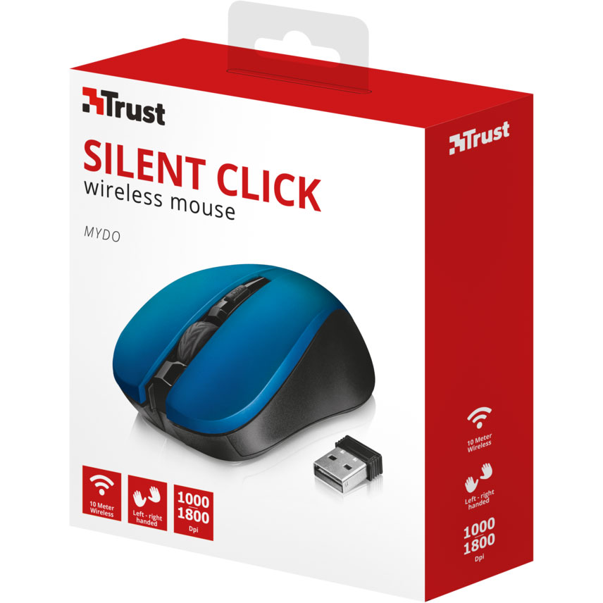 Миша TRUST Mydo wireless mouse (21870) Розподільча здатність сенсору 1800