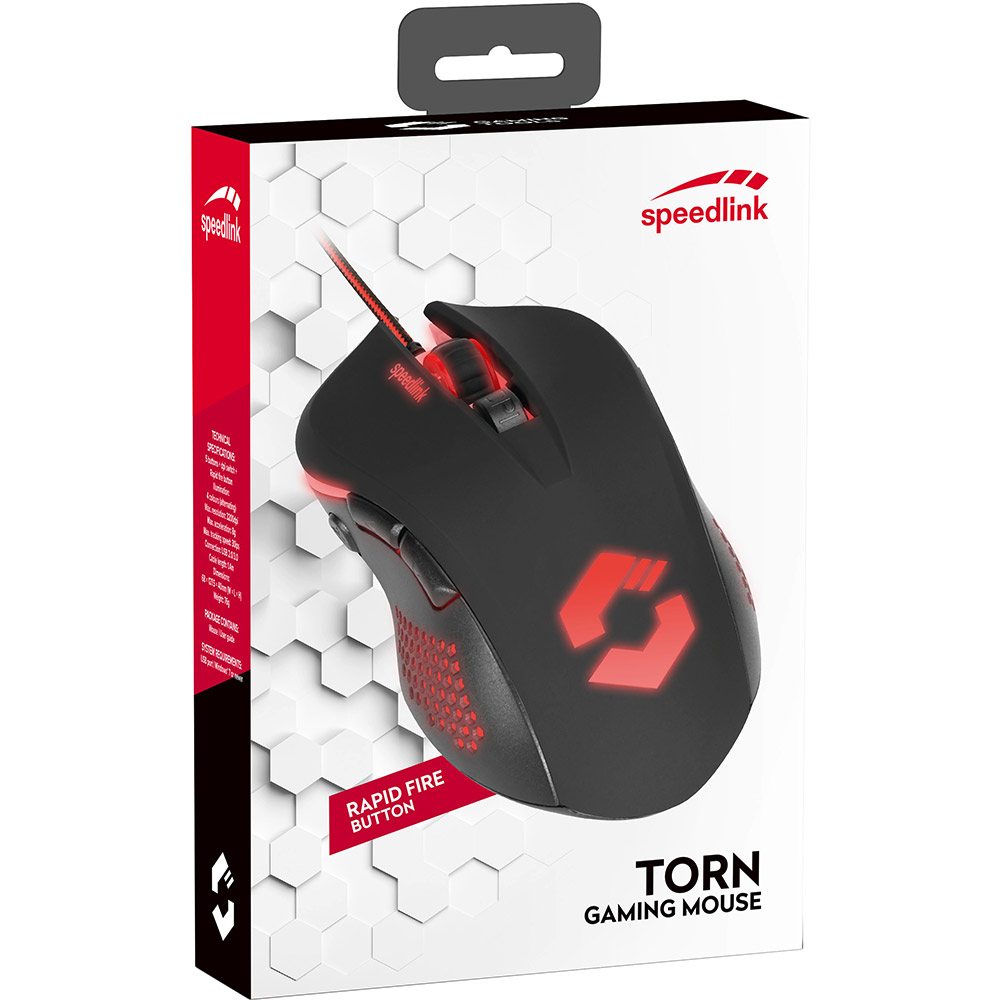 Миша SPEEDLINK TORN Gaming Mouse Black (SL-680008-BKBK) Розподільча здатність сенсору 3200