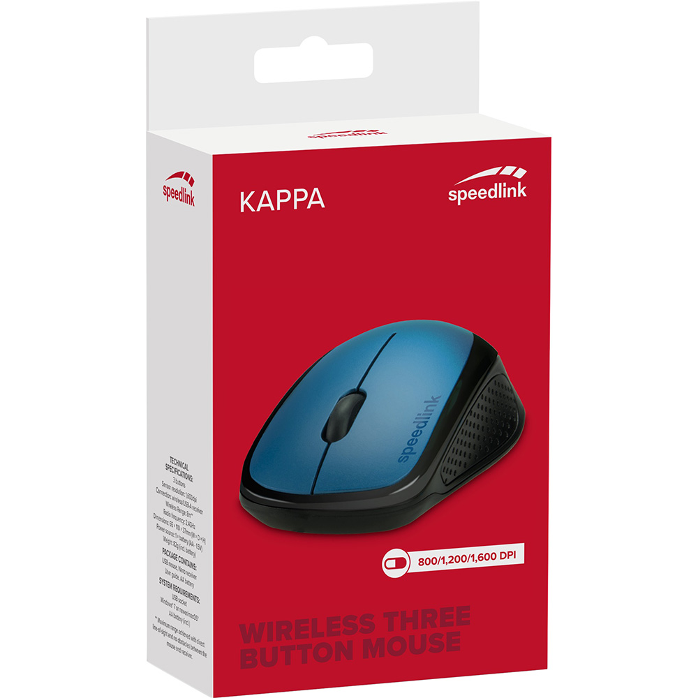 Миша SPEEDLINK KAPPA Mouse Wireless Blue (SL-630011-BE) Бездротове підключення RF