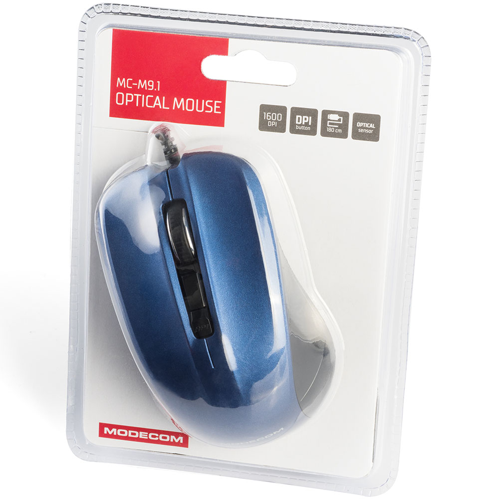 Миша MODECOM MC-M9.1 Black/Blue (MC-M9.1-140) Розподільча здатність сенсору 1600