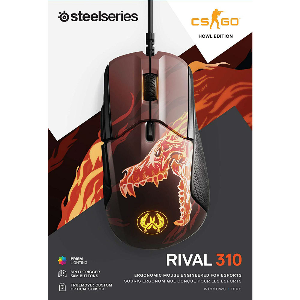 Миша STEELSERIES Rival 310 CS:GO Howl Edition Розподільча здатність сенсору 12000