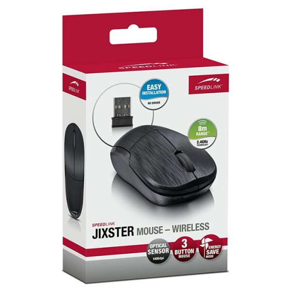 Мышь SPEEDLINK JIXSTER Wireless black (SL-630010-BK) Беспроводное подключение RF