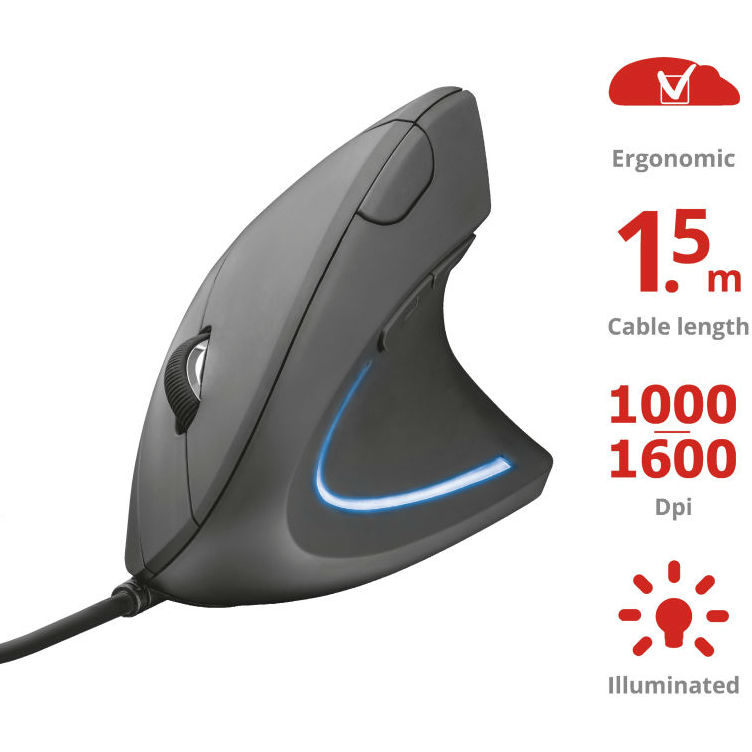 Миша TRUST Verto Ergonomic Mouse (22885) Тип підключення дротове