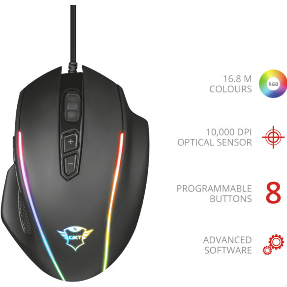 Фото Мышь TRUST GXT 165 Celox RGB gaming mouse (23092)