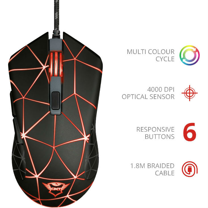 Фото Мышь TRUST GXT 133 Locx Gaming Mouse (22988)