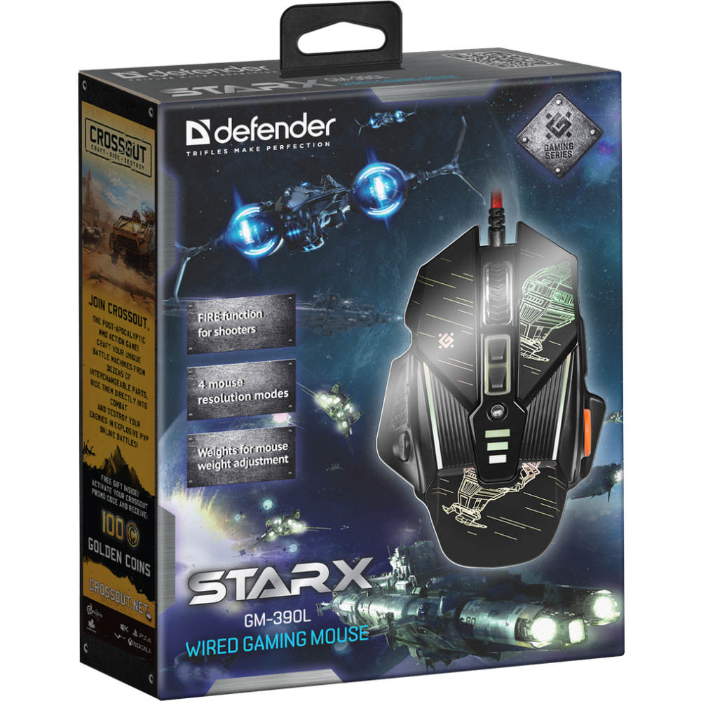 Миша DEFENDER sTarx GM-390L Black (52390) Розподільча здатність сенсору 3200