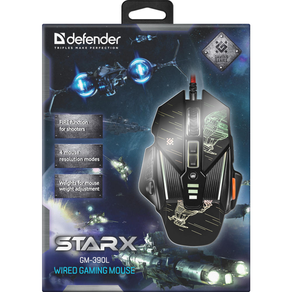 Внешний вид Мышь DEFENDER sTarx GM-390L Black (52390)