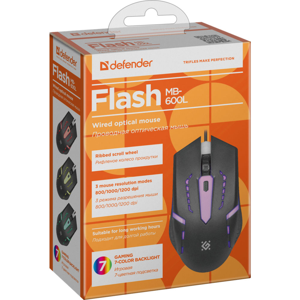 Зовнішній вигляд Миша DEFENDER MB Flash-600L Black (52600)