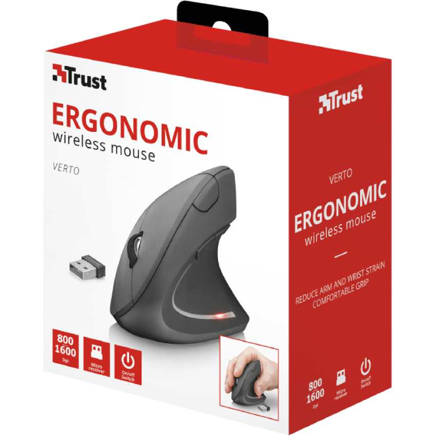 Заказать Мышь TRUST Verto Wireless Ergonomic Mouse (22879)