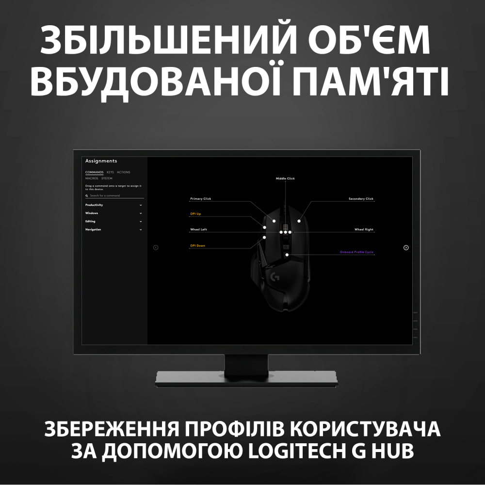 Заказать Мышь LOGITECH G502 HERO (910-005470)