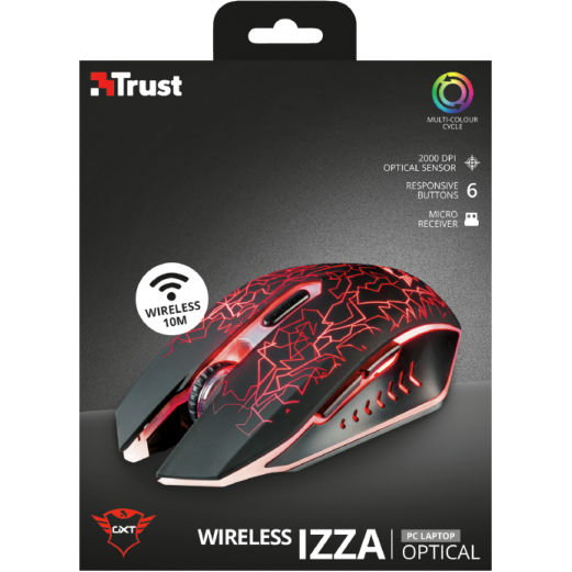 Миша TRUST GXT 107 Izza Wireless Optical Gaming Mouse (23214) - купити в  інтернет-магазині ◁ ФОКСТРОТ ▷ відгуки, характеристики, ціни в Києві,  Харкові, Дніпрі, Одесі