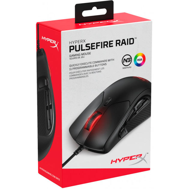 Зовнішній вигляд Миша HYPERX Pulsefire Raid USB Black (HX-MC005B)