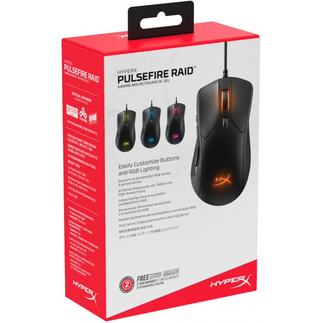 Фото Миша HYPERX Pulsefire Raid USB Black (HX-MC005B)