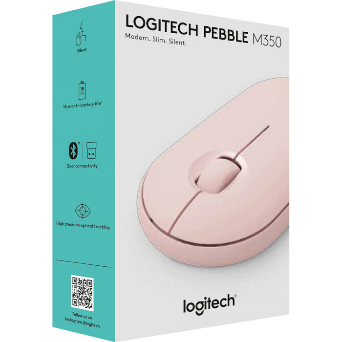 Мышь LOGITECH Pebble M350 Rose (910-005717) Разрешение сенсора 1000