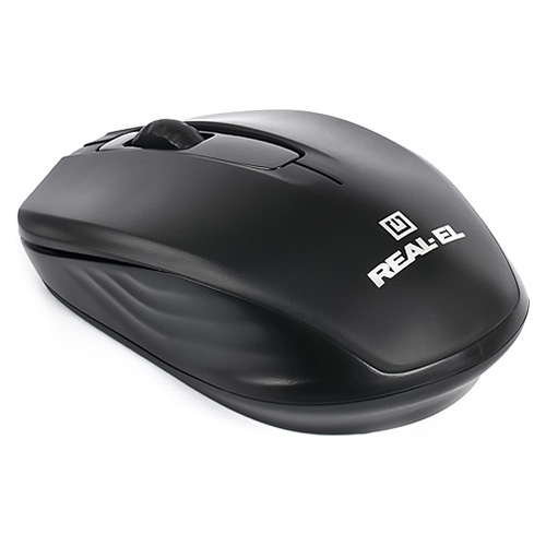 Миша REAL EL RM-304 Wireless black (EL123200017) Дротове підключення USB