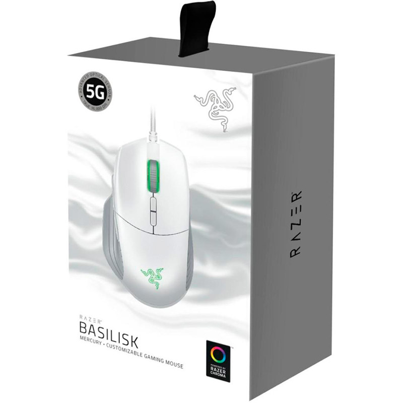 Мышь RAZER Basilisk - Mercury (RZ01-02330300-R3M1) Проводное подключение USB