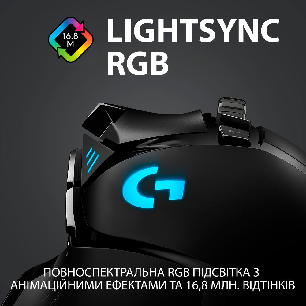 Миша LOGITECH G502 LIGHTSPEED Wireless (L910-005567) Тип підключення бездротове