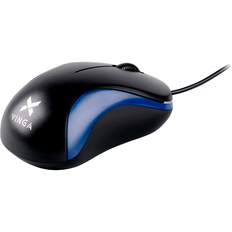 Мышь VINGA MS-882 Black/Blue Проводное подключение USB