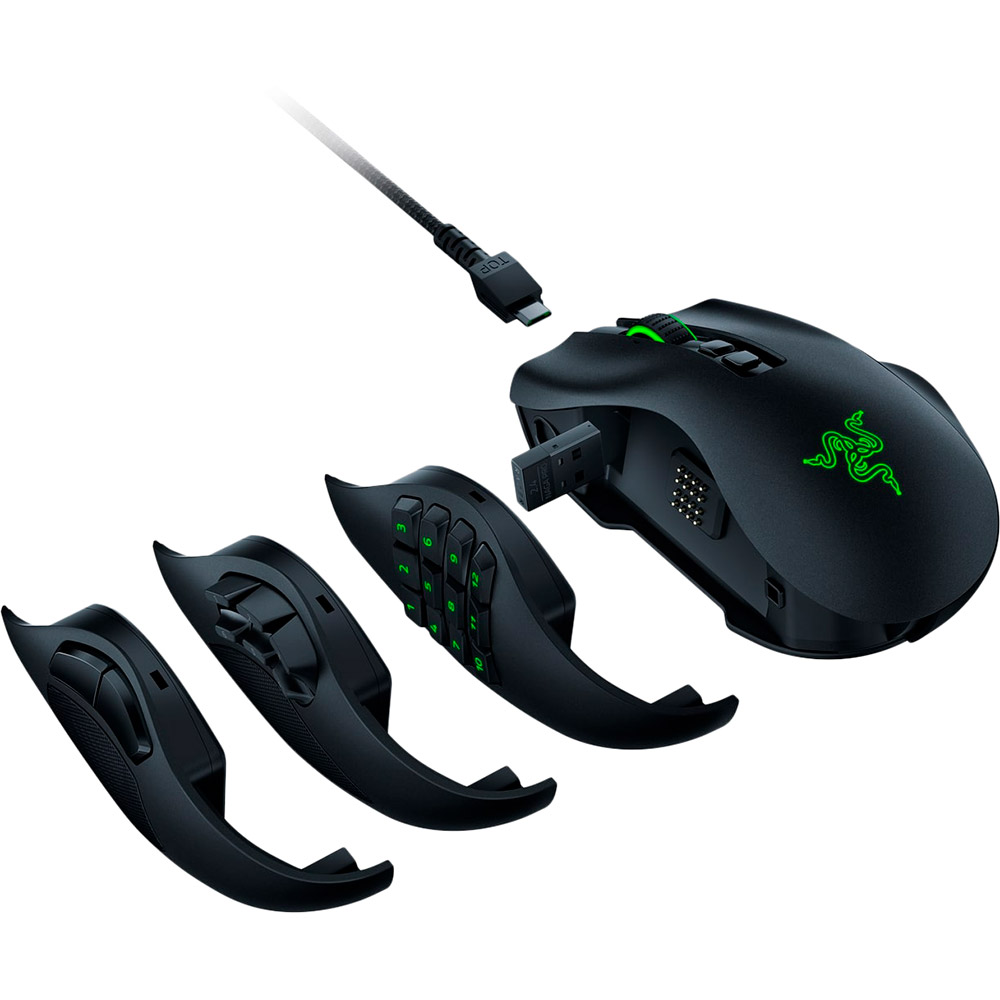 Миша RAZER Naga Pro Wireless Gaming Mouse Black (RZ01-03420100-R3G1) Бездротове підключення Bluetooth + RF