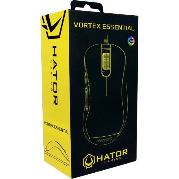 Внешний вид Мышь HATOR Vortex Essential Black (HTM-311)