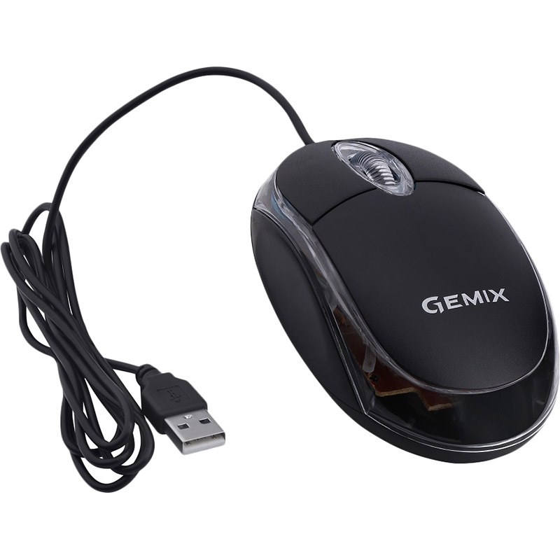 Миша GEMIX GM105 Black USB (GM105BK) Тип сенсора оптичний