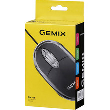 Миша GEMIX GM105 Black USB (GM105BK)