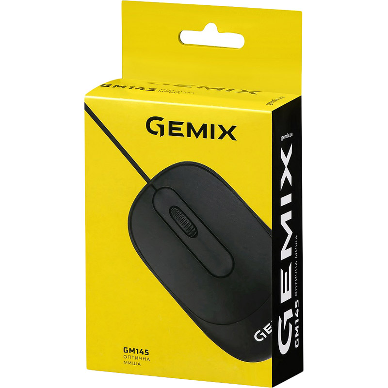 Фото Миша GEMIX GM145 Black USB (GM145BK)