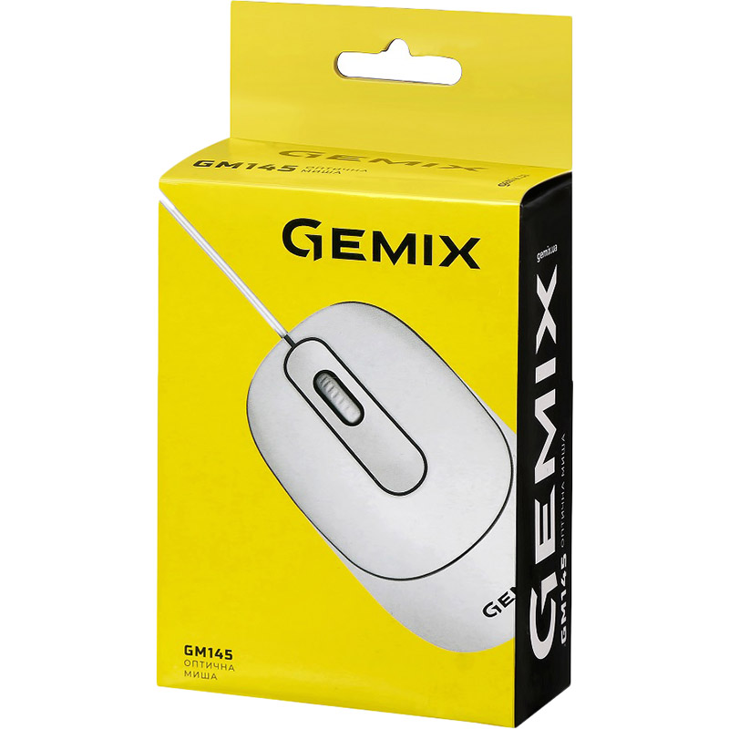 Фото Миша GEMIX GM145 White USB (GM145WH)