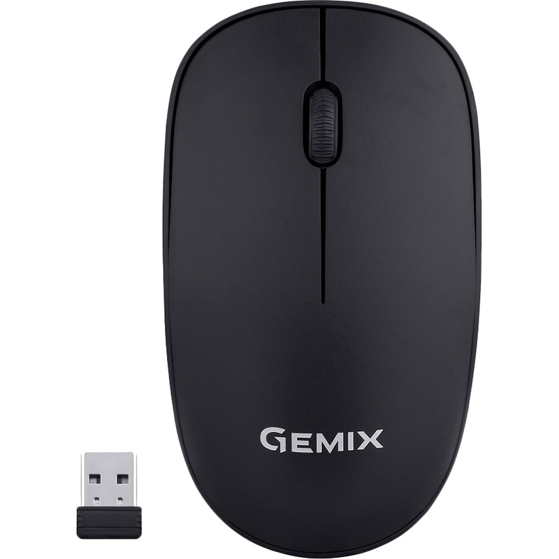 

Мышь GEMIX GM195 Black (GM195BK), GM195 black бездротова