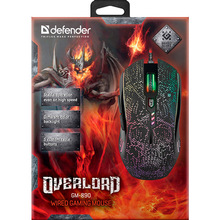 Мышь DEFENDER OverLord GM-890 Black (52890)