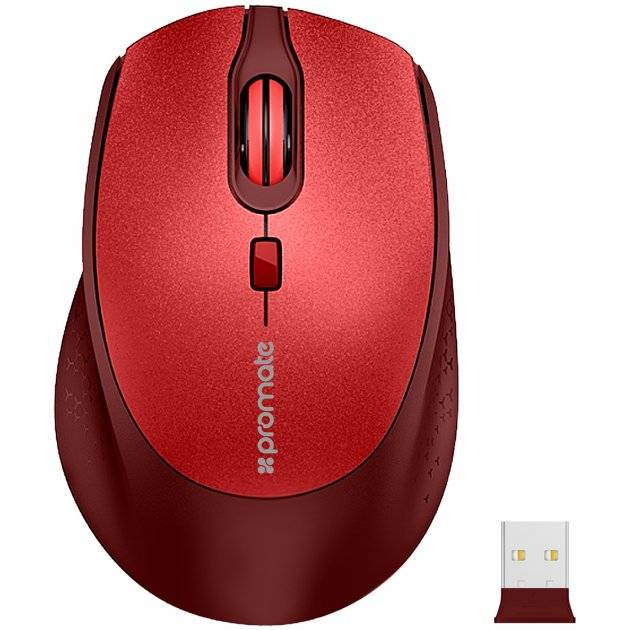

Мышь PROMATE Clix-5 Wireless Red (clix-5.red), Clix-5 Wireless Red