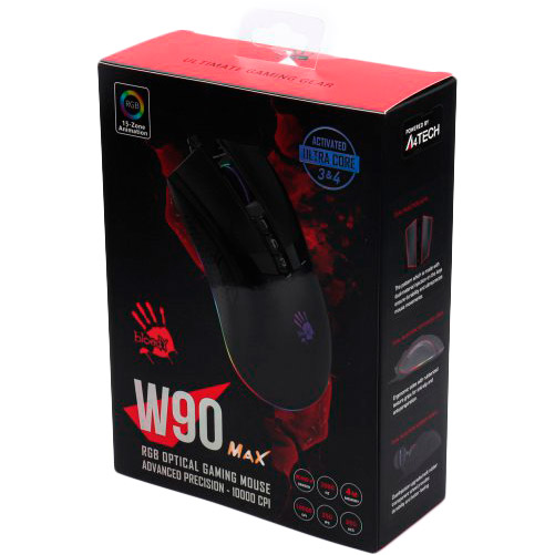 Зовнішній вигляд Миша A4TECH W90 Max Bloody (Stone black)